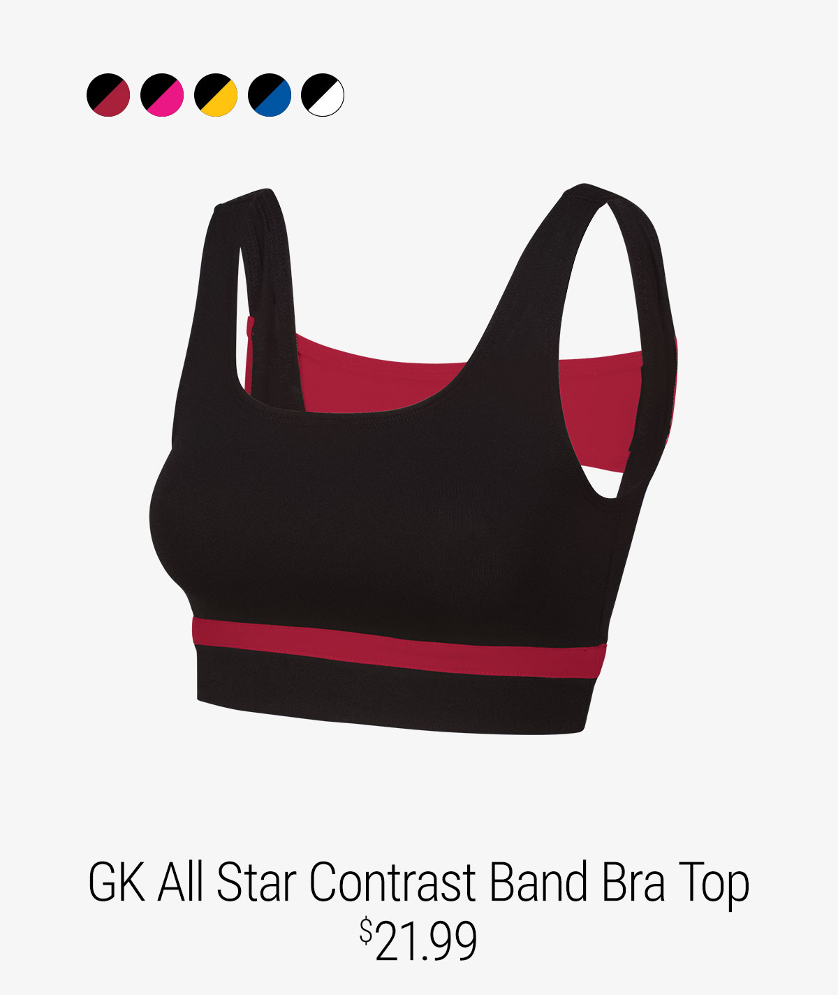 GK ALL STAR CONTRAST BAND BRA TOP