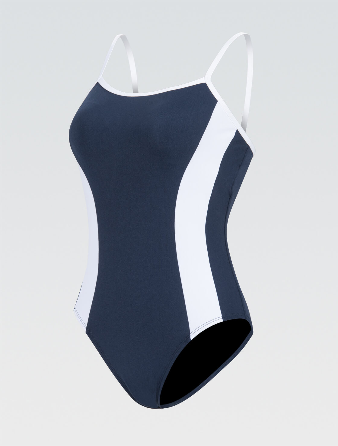 Women s Aquashape Navy Straight Back Moderate Lap Suit One Piece Swimsuit Size 8 Dolfin Swimwear