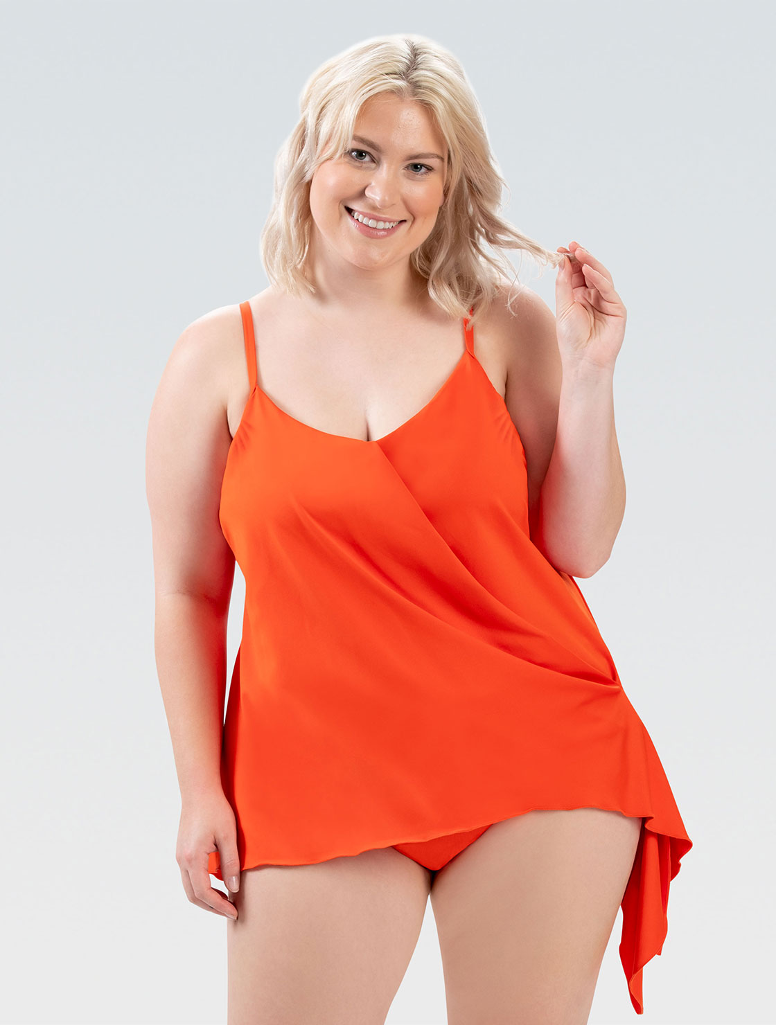 Orange fashion tankini swimsuit