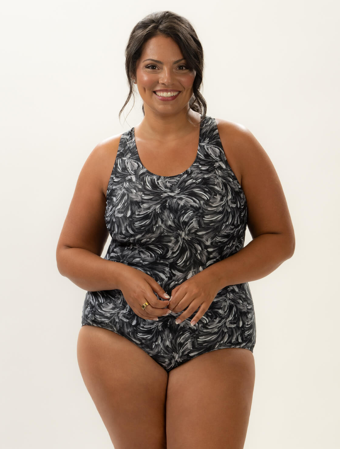 Women's Oasis Print One Piece Swimsuit | Conservative Coverage