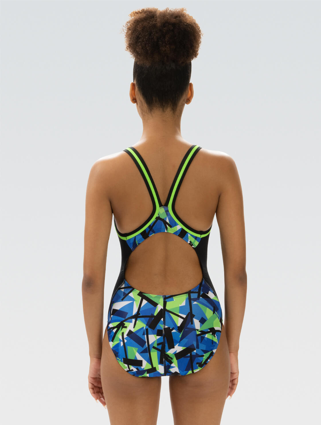 水着・ラッシュガード mmeeme Dot tulle ribbon bi-colorswimwear Women's Blue Razor Print One Piece Swimsuit | Color Block | DBX