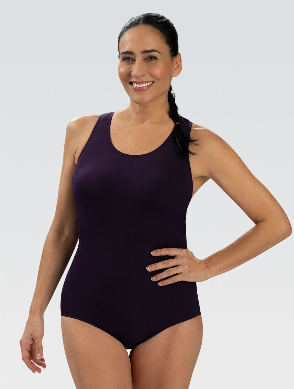 Women's Plum Lap Suit One Piece Swimsuit | Conservative Coverage