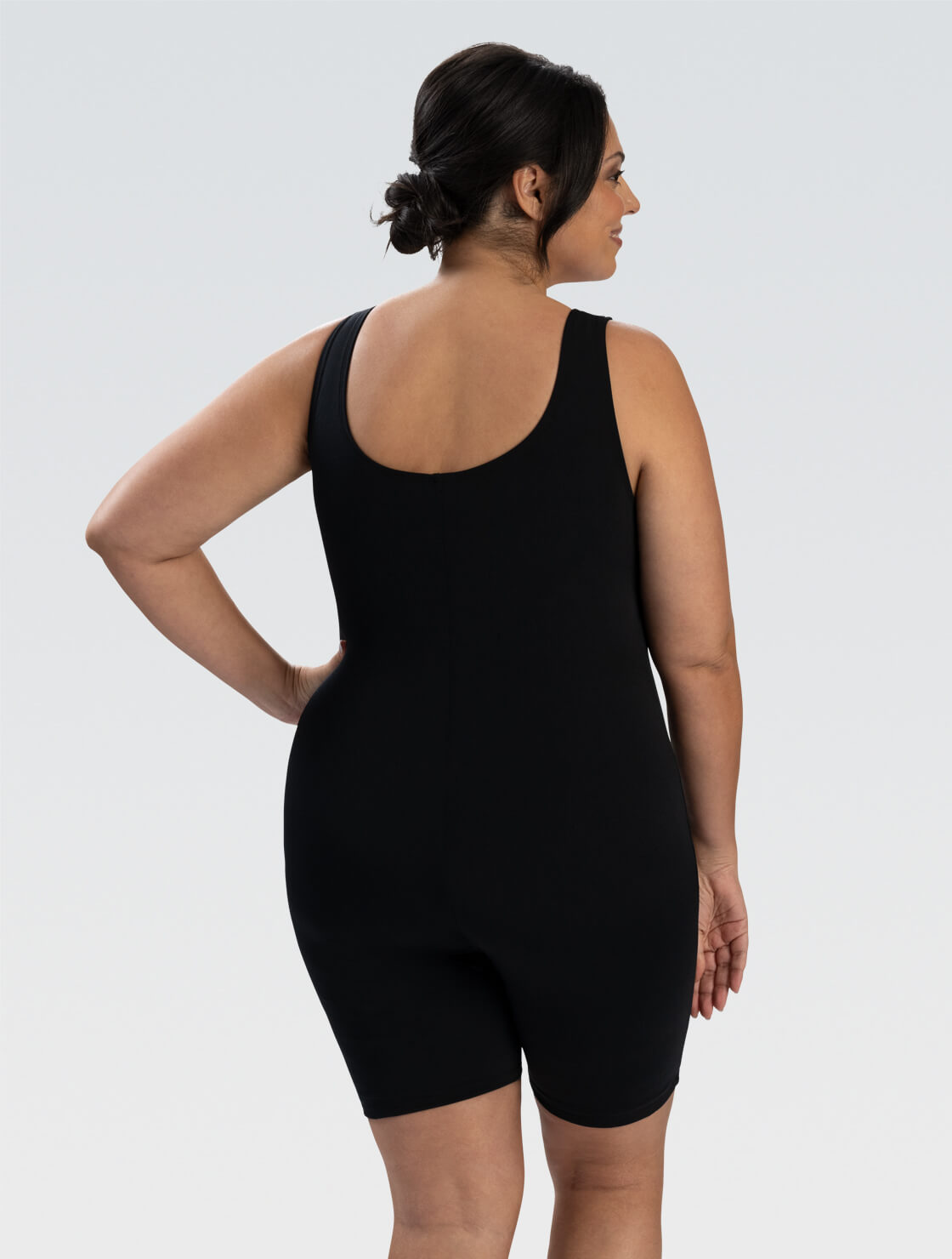 Women's Black Aquatard One Piece Swimsuit | Conservative Coverage