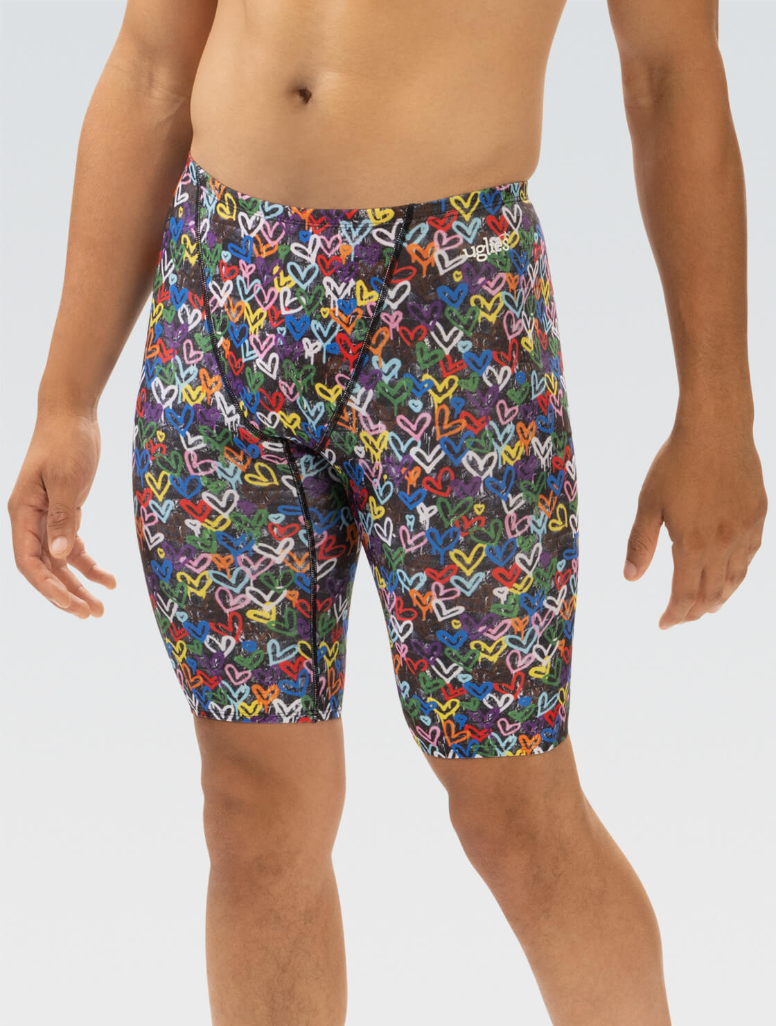 Men's Love Wins Jammer Swimsuit | Asymmetrical Jammer | Pride