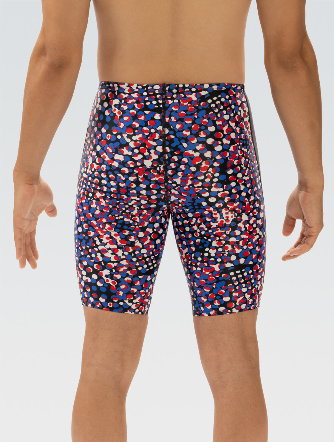 XtraSleek Men's Propel Red, White, and Blue Spliced Jammer