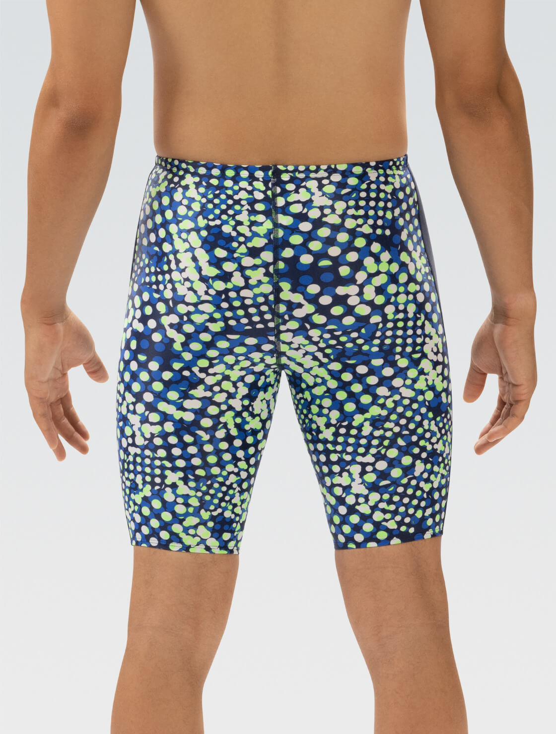 XtraSleek Men's Propel Blue and Green Spliced Jammer : 7031