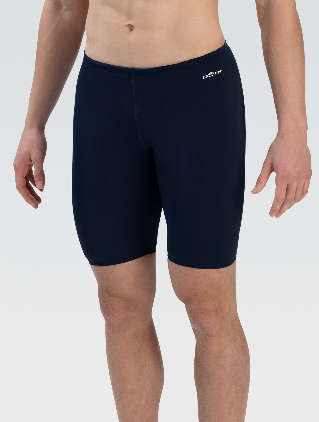 Men's Navy Jammer Swimsuit | Solid Color | Competition Fit