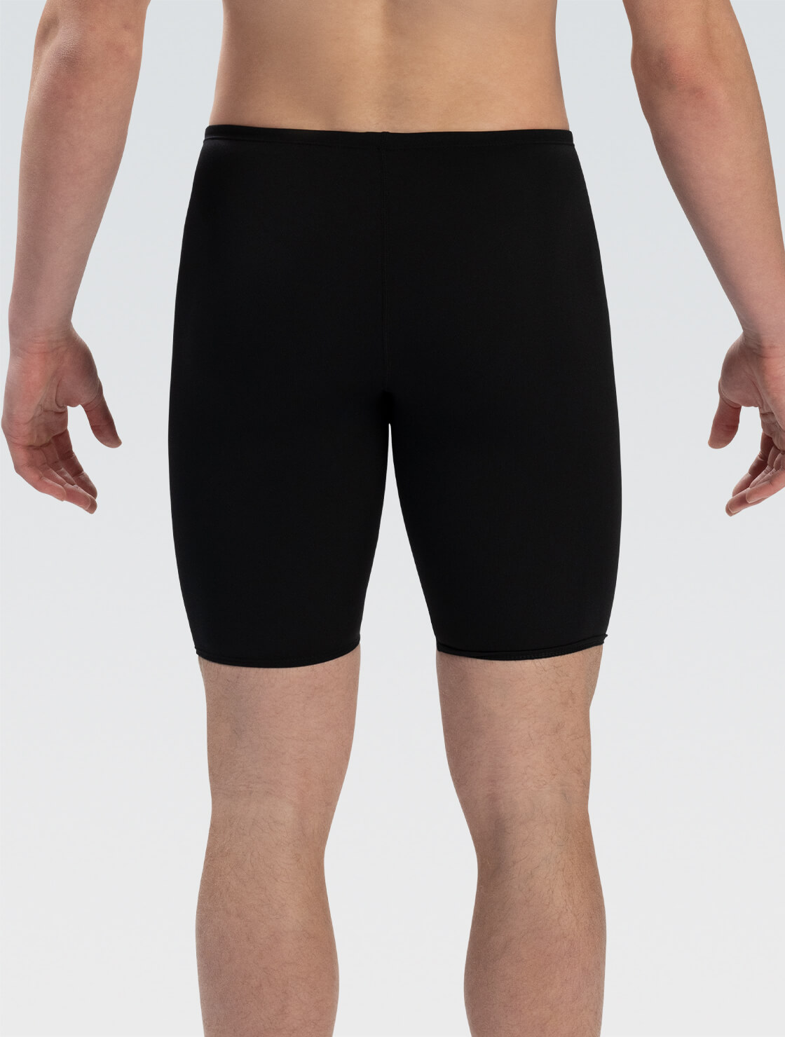 Men's Black Jammer Swimsuit | Solid Color | Competition Fit