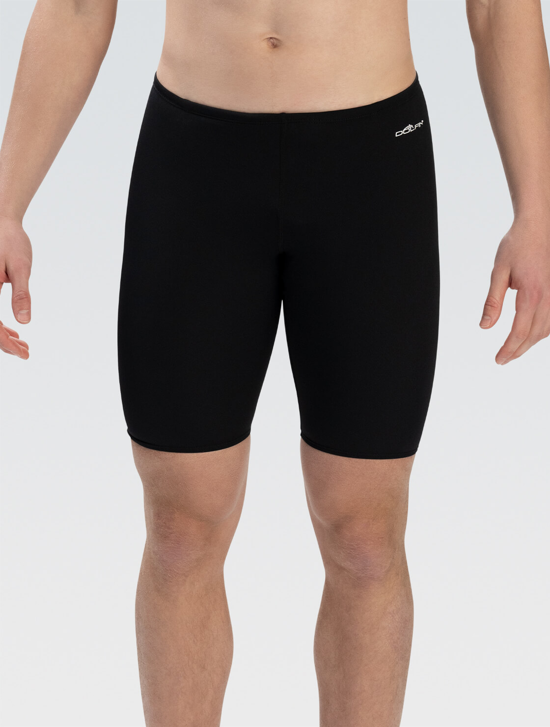 Men's Black Jammer Swimsuit | Solid Color | Competition Fit