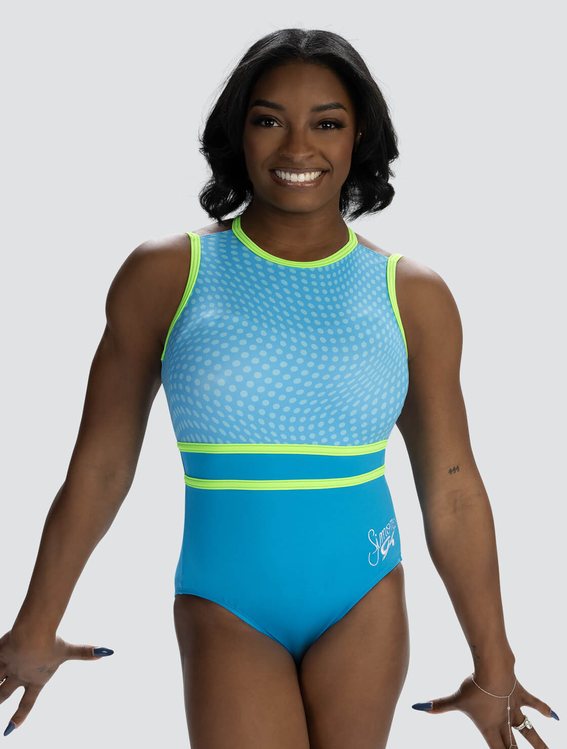 Simone Biles Turquoise Bliss Tank Leotard | GK Elite