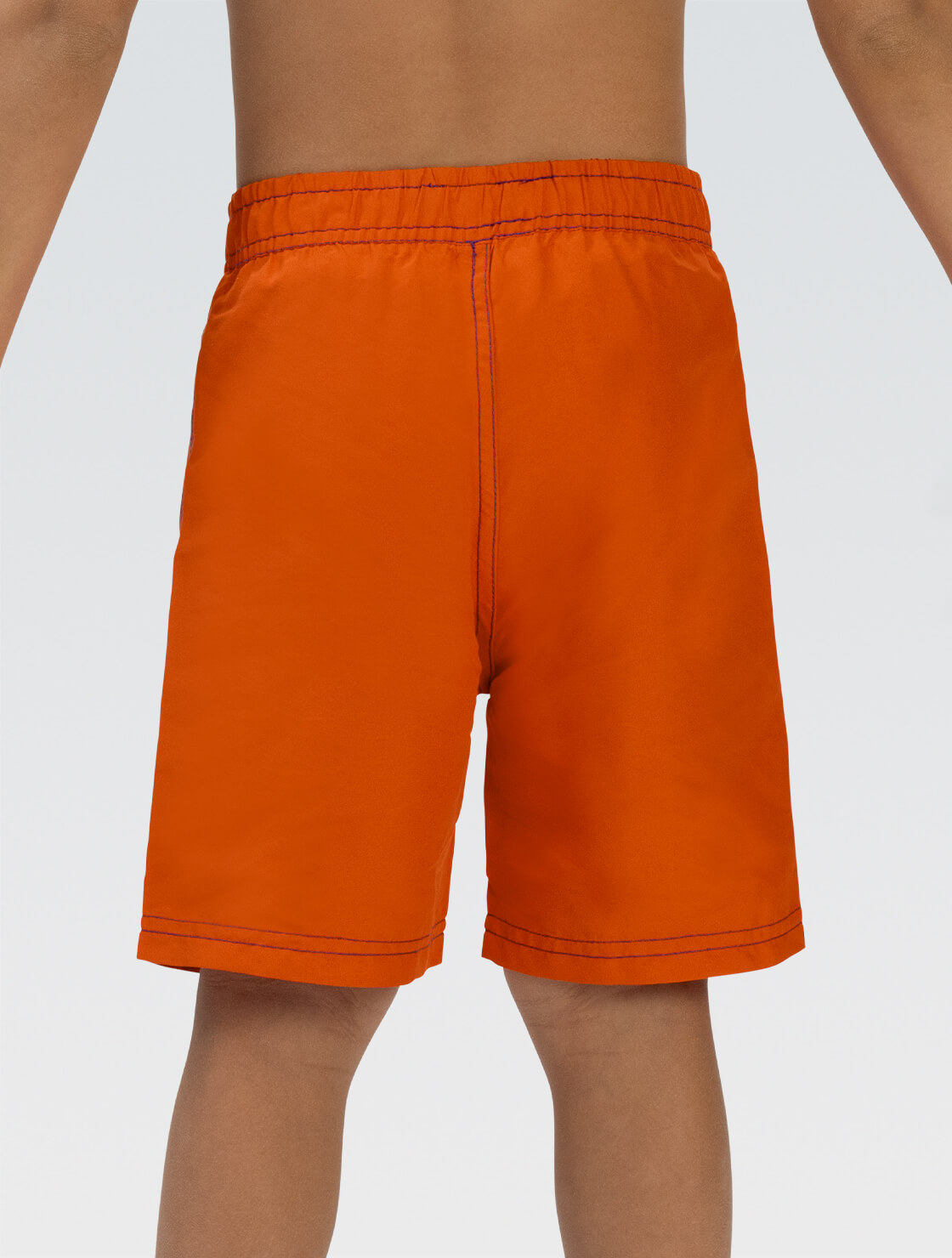 Boys' Orange Swim Trunks | Chlorine Resistant Swimwear | Mesh