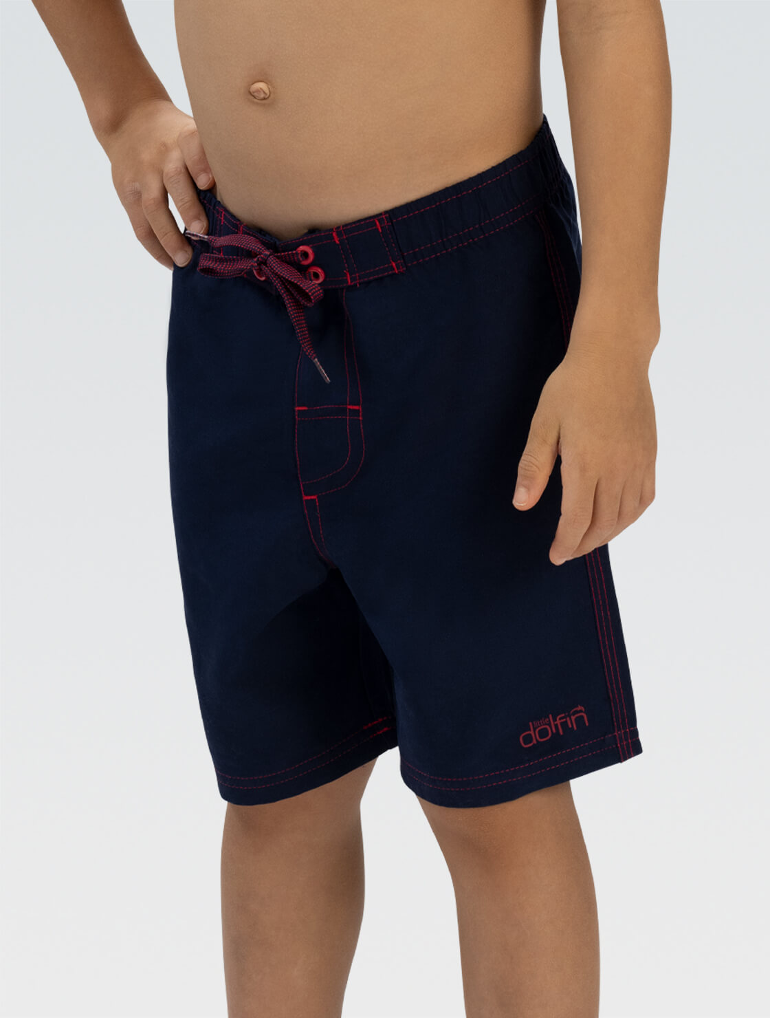 Boys' Navy Swim Trunks |Chlorine Resistant Swimwear | Mesh Brief