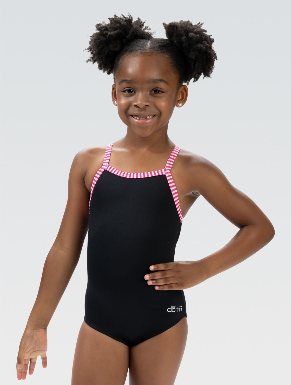 Girls' Black One Piece Swimsuit | Chlorine Resistant Swimwear